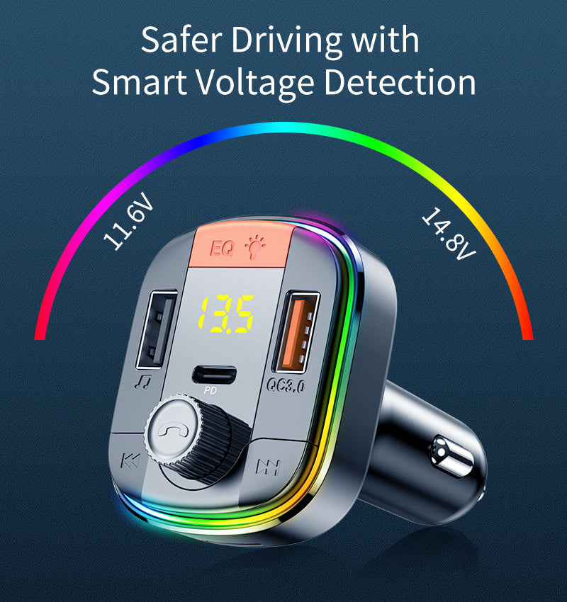 PD + QC3.0 Bluetooth Car Charger & MP3 Player