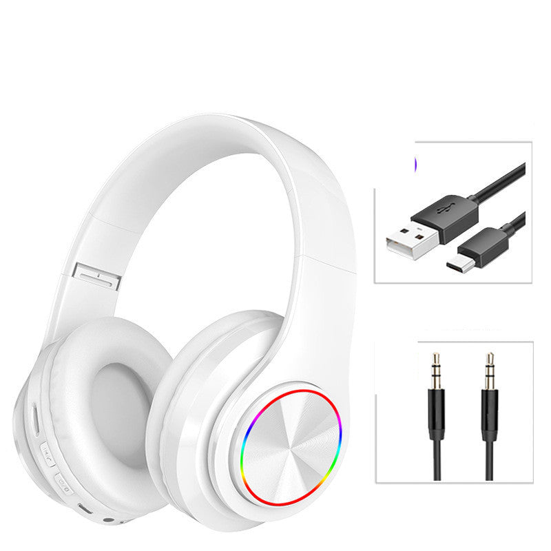 LED Bluetooth Headphones – Wireless Gaming & Sport Headset with TF Card and Light Effects