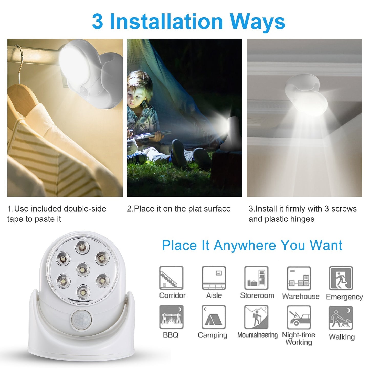 "Win a Wireless 360° Rotating LED Motion Sensor Night Light – Brighten Any Space Instantly! Exclusive Giveaway Only!"