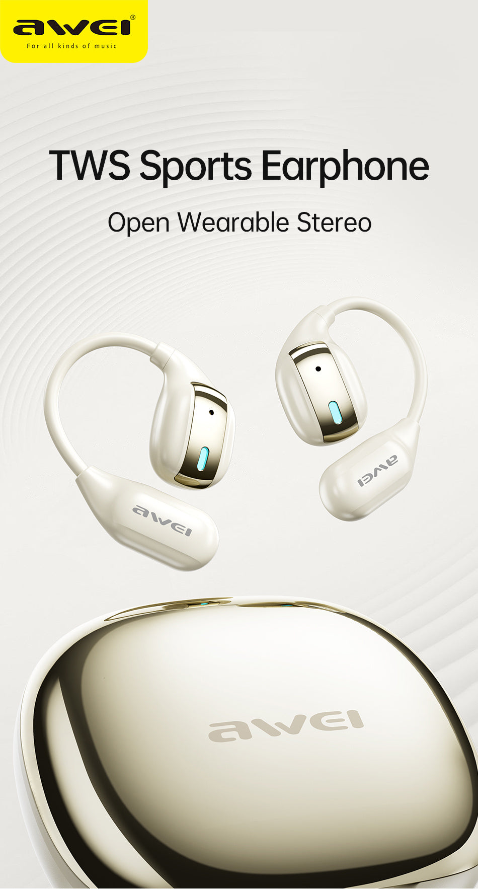 AWEI Open-Ear Bluetooth Headset