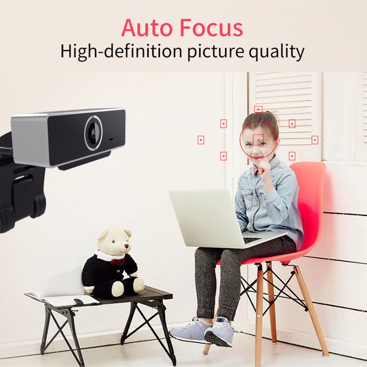 1080P HD Autofocus Webcam with Microphone – USB Plug-and-Play for PC & Laptop - SAVE $52
