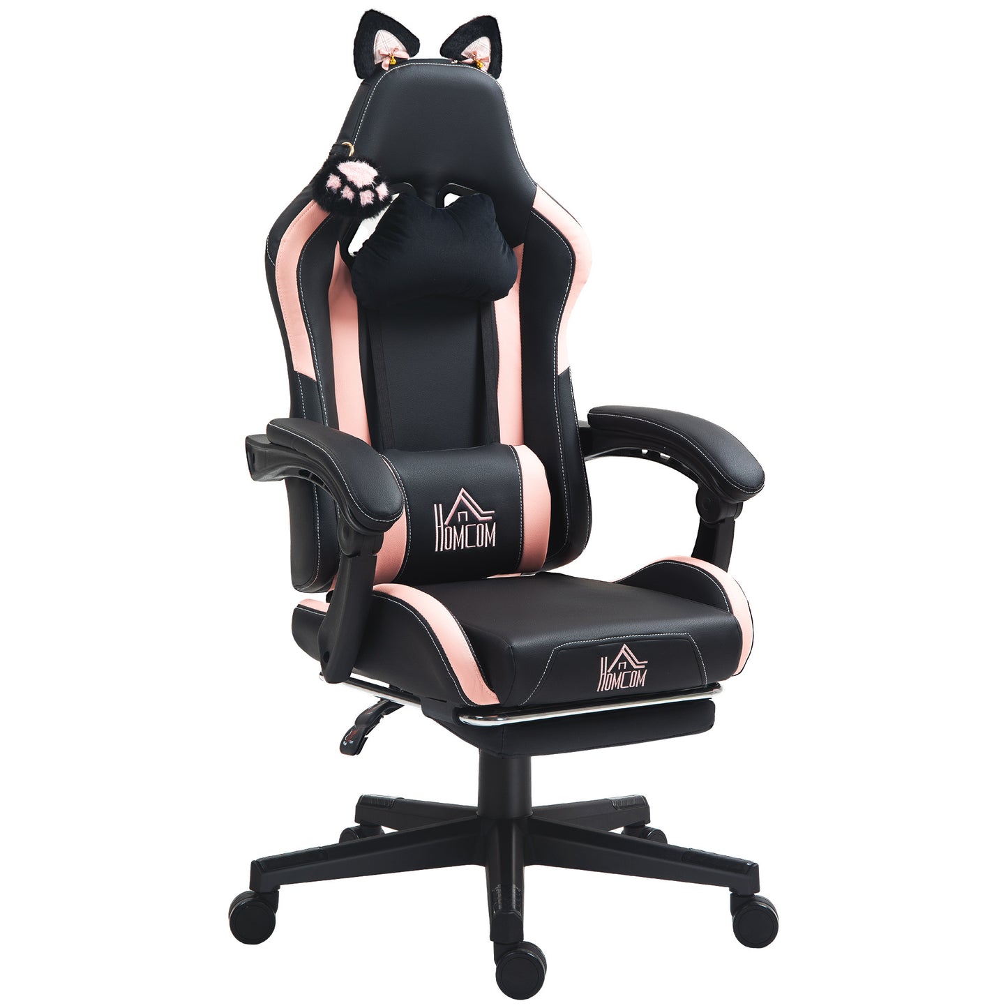 Pink Ergonomic Gaming Chair – Adjustable Racing Design