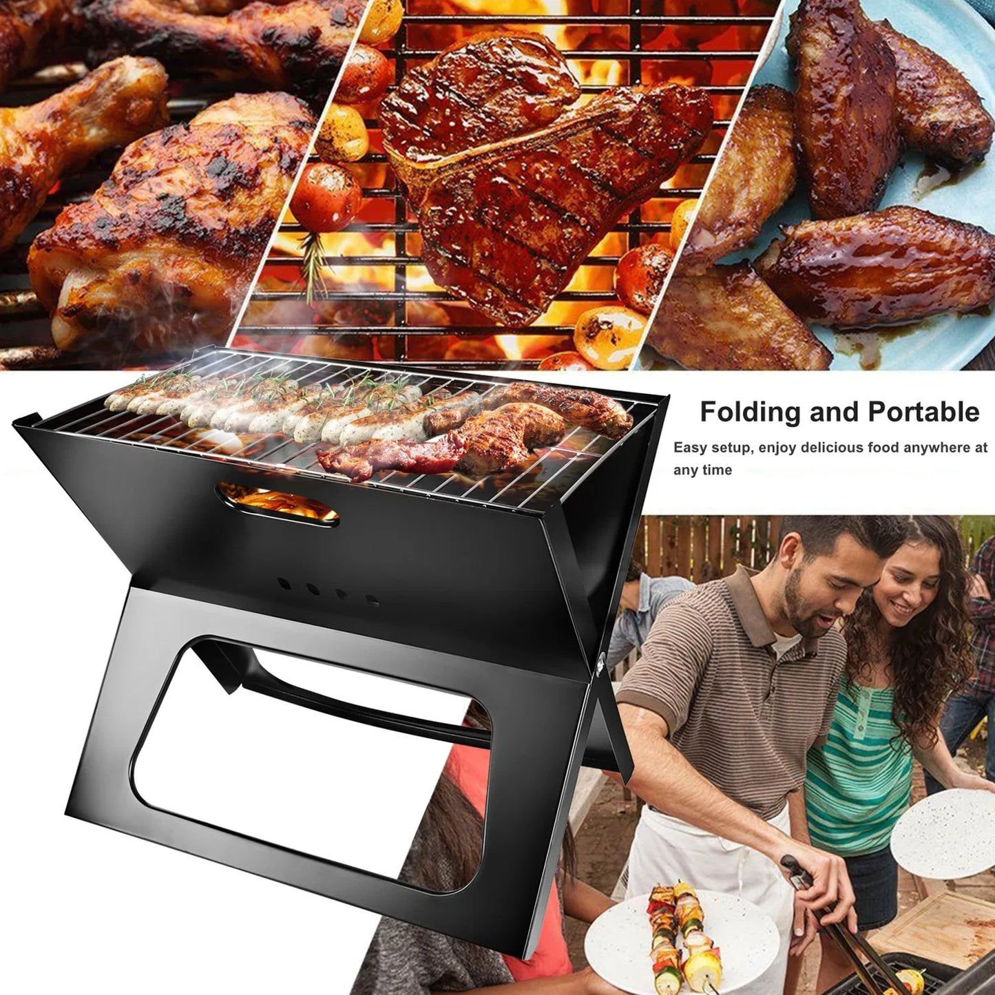 “Foldable Portable BBQ Grill – Outdoor, Camping & Travel Friendly - SAVE 30%