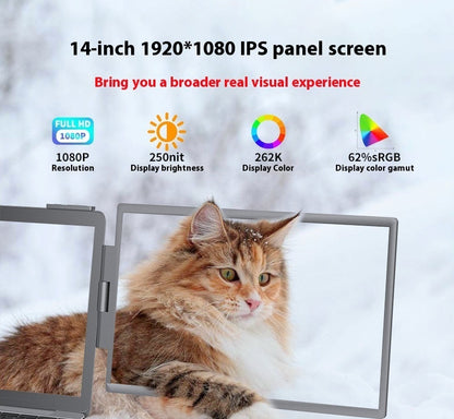 14" Dual Portable Monitor with Wall-Mount & Laptop Expansion Display