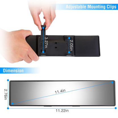 11.4” Clip-On Interior Rearview Mirror – Curved Design - SAVE $80