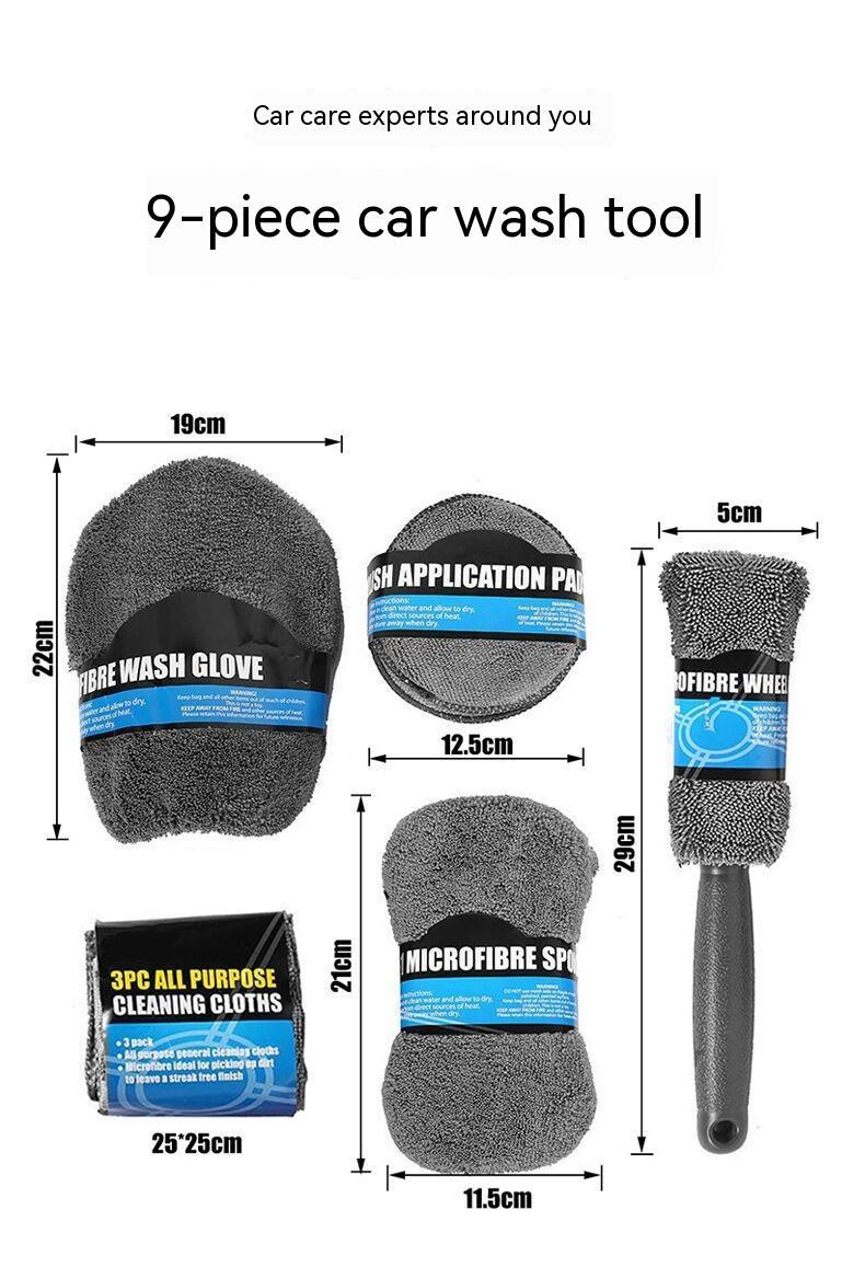 Complete 9-Piece Car Cleaning & Detailing Set