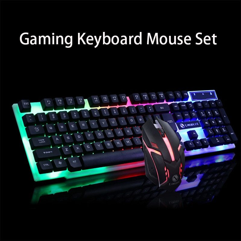GTX300 Glowing Gaming Keyboard & Mouse Set