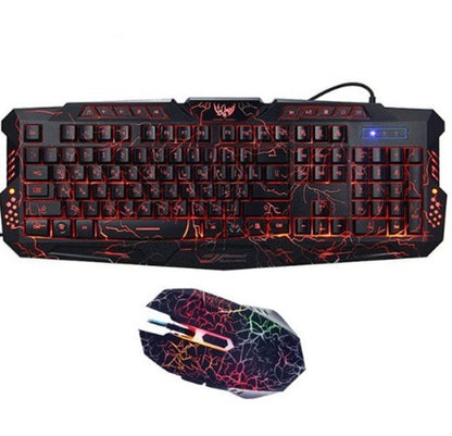 J10 Wired Gaming Keyboard & Colorful Backlit Gaming Mouse Set