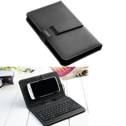 Slim Leather Phone Case with Bluetooth Keyboard