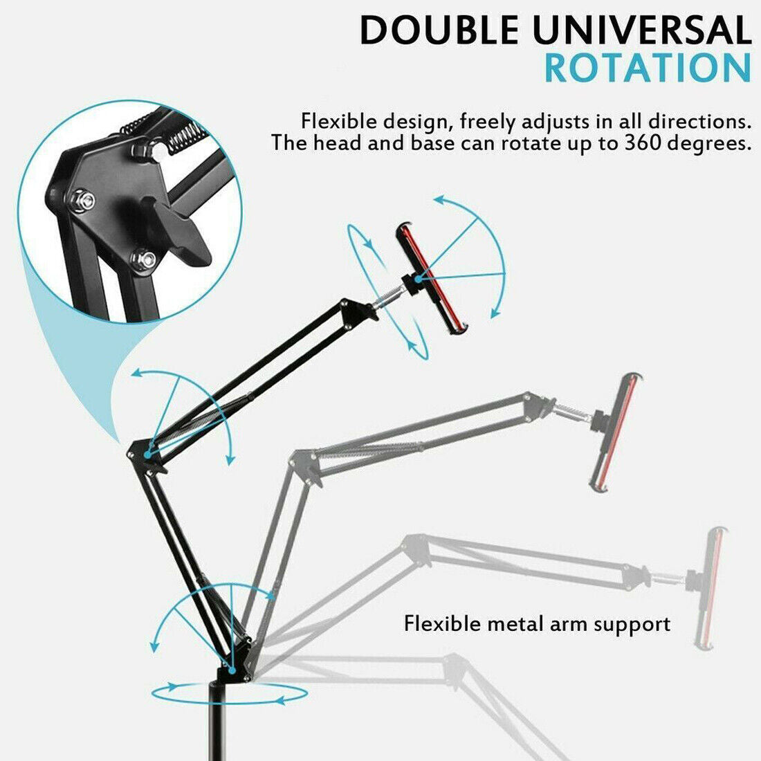Adjustable 360° Floor Stand – Universal Tablet & Phone Holder SAVE $37