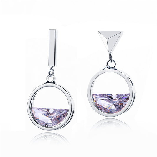 S925 Sterling Silver Zircon Diamond Earrings – Elegant Luxury Studs for Women | Save 10% Today