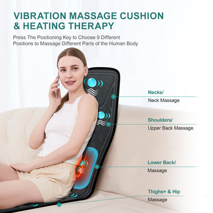 "Win the 2025 New Model Massage Cushion – Neck & Back Kneading with Heat, 9 Intensity Levels, 9 Modes, and Timer Settings! Exclusive Giveaway Only!"