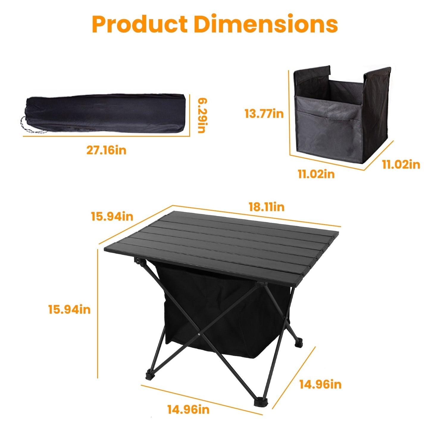 Win a Foldable Aluminum Camping Table with Storage Basket – Portable for Hiking, BBQ, Picnic & Fishing - ONLY AVAILBLE FOR GIVEAWAY ONLY