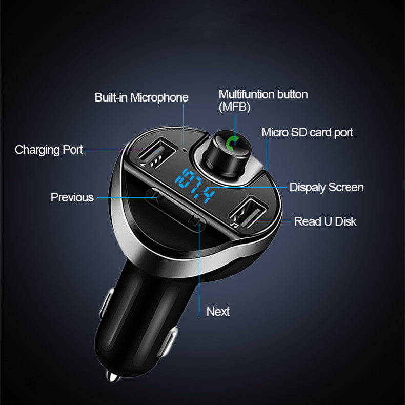 T20 Car Bluetooth Hands-free FM Transmitter MP3 Player