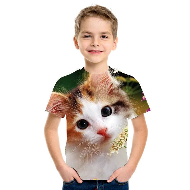 Boys’ 3D Digital Print Short Sleeve T-Shirt – Save 30% Today!