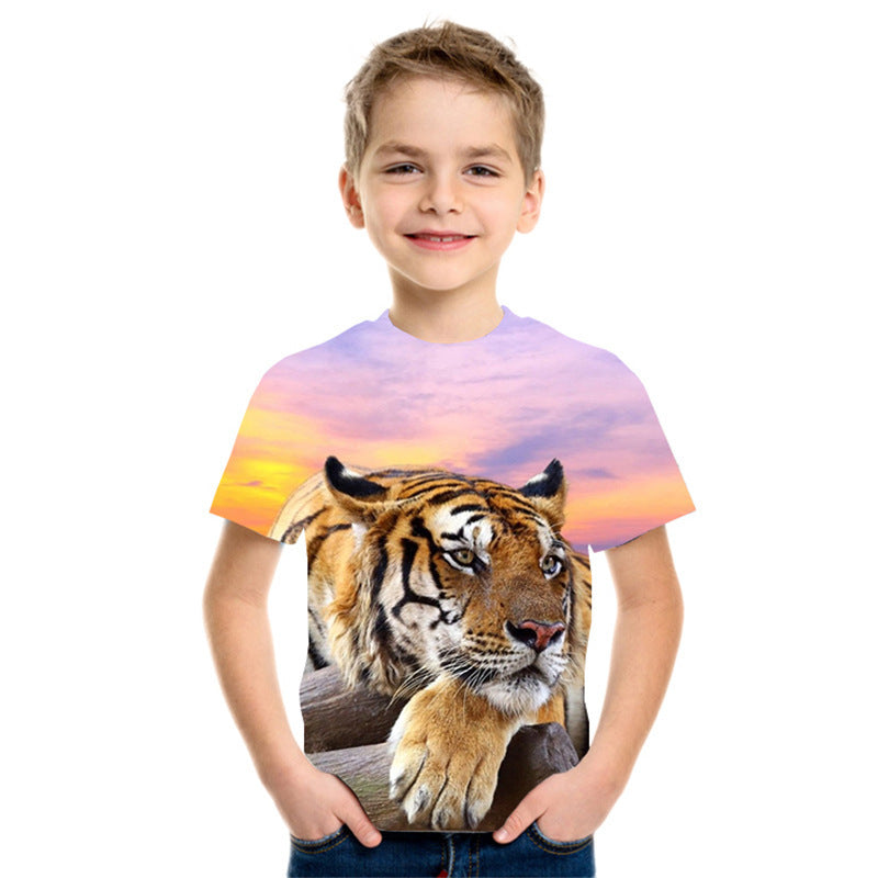 Boys’ 3D Digital Print Short Sleeve T-Shirt – Save 30% Today!