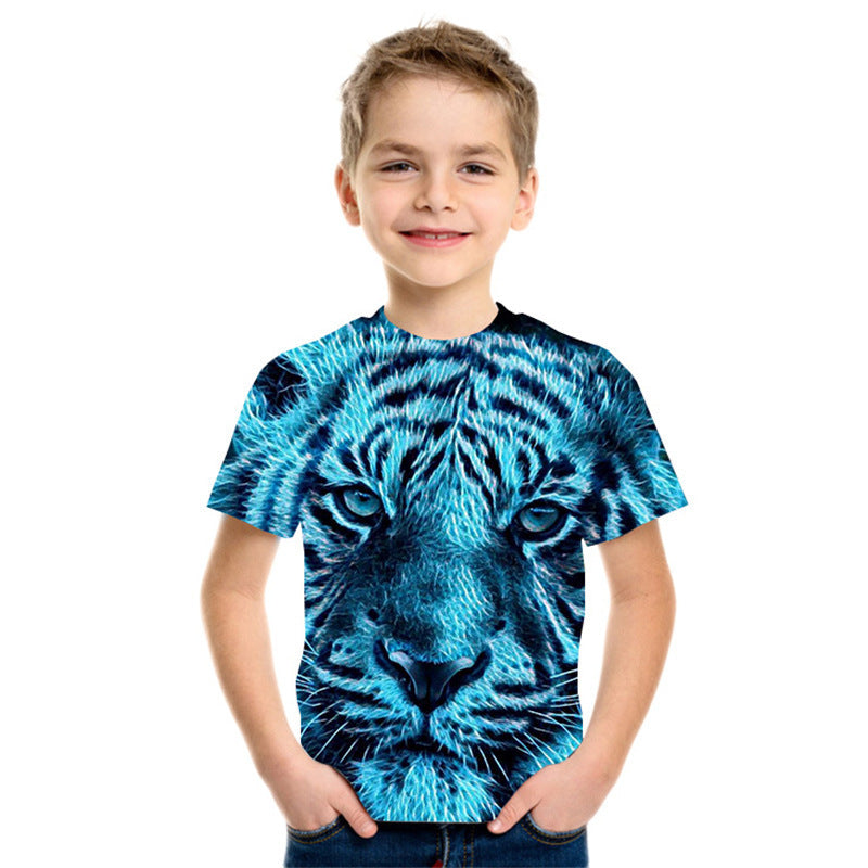 Boys’ 3D Digital Print Short Sleeve T-Shirt – Save 30% Today!