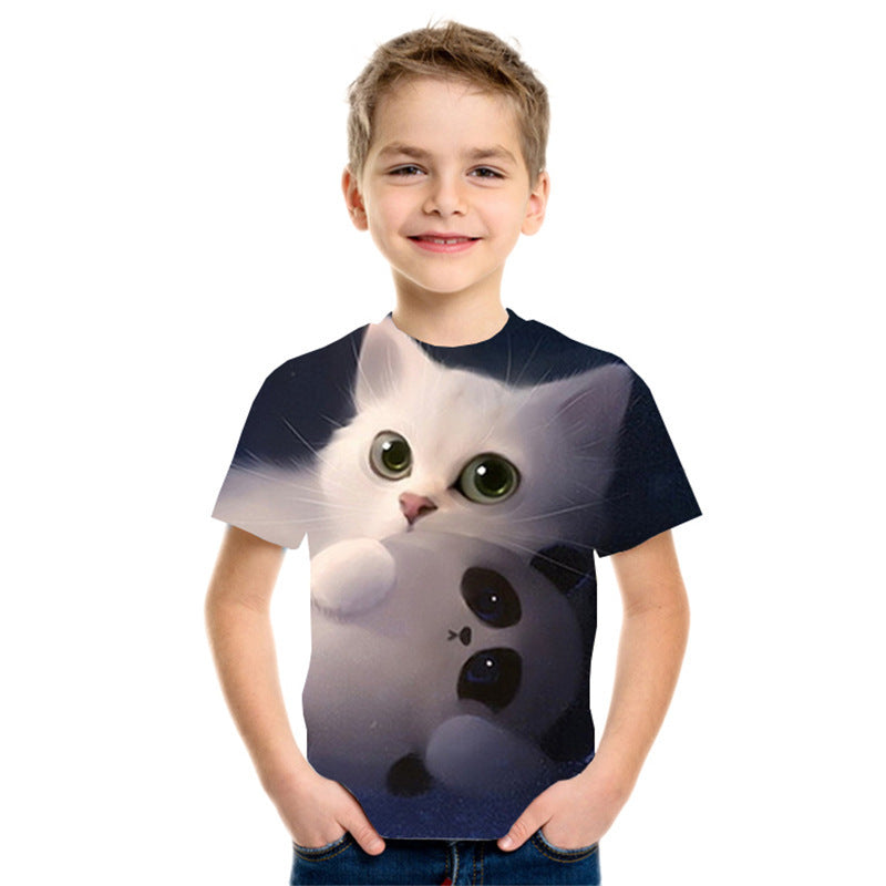 Boys’ 3D Digital Print Short Sleeve T-Shirt – Save 30% Today!