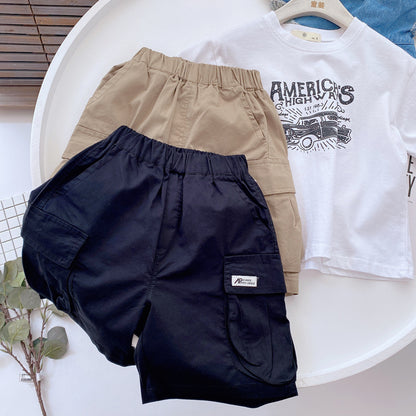 Boys’ Summer Cotton Cargo Shorts – Save 30% Today!