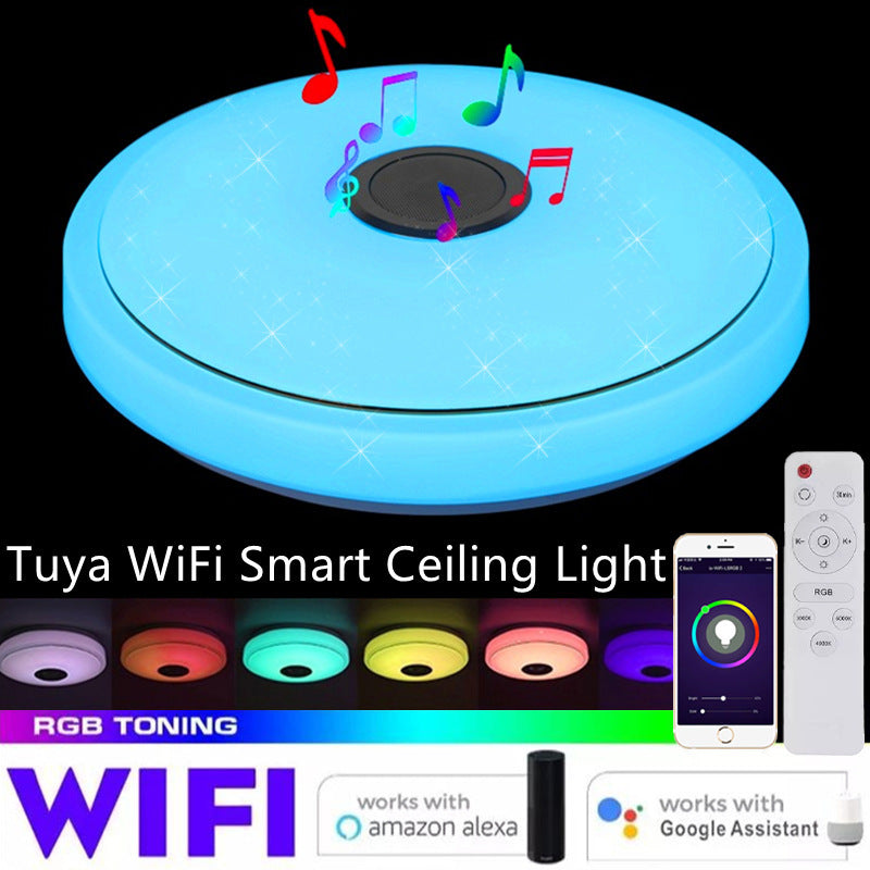 Smart Color-Changing Ceiling Light with WiFi & Bluetooth