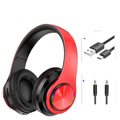 LED Bluetooth Headphones – Wireless Gaming & Sport Headset with TF Card and Light Effects