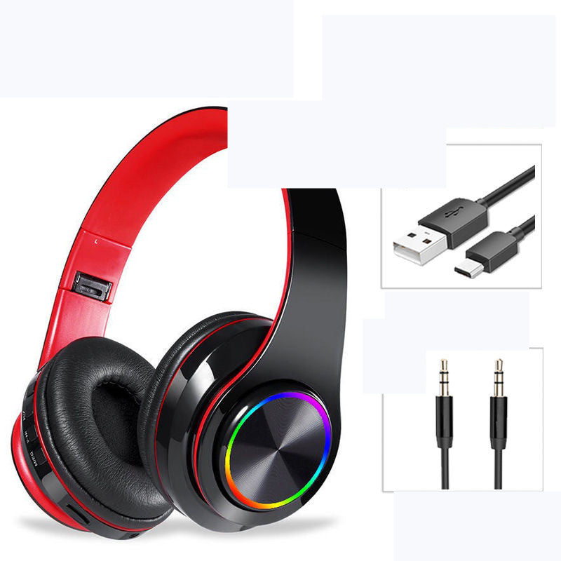 LED Bluetooth Headphones – Wireless Gaming & Sport Headset with TF Card and Light Effects