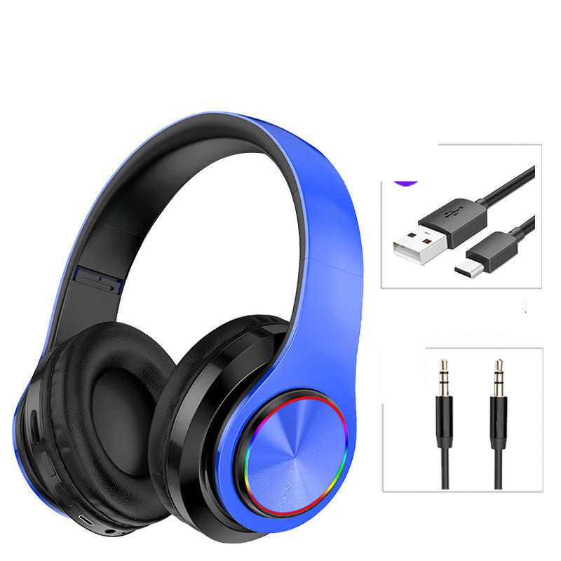 LED Bluetooth Headphones – Wireless Gaming & Sport Headset with TF Card and Light Effects