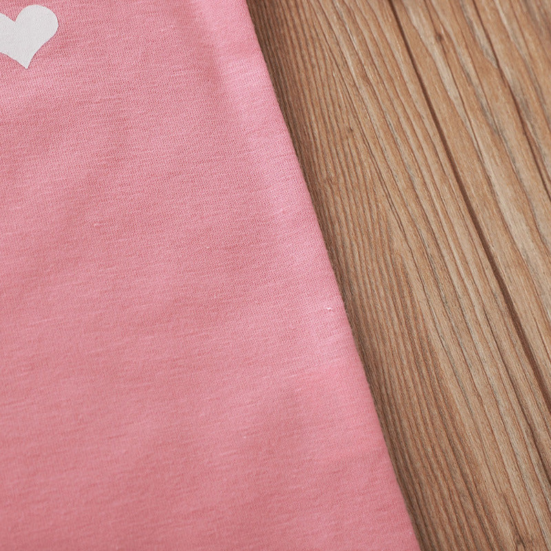 Girls Casual Heart & Letter Print Tee – Cute, comfy, and perfect for summer days. Save 30% today!