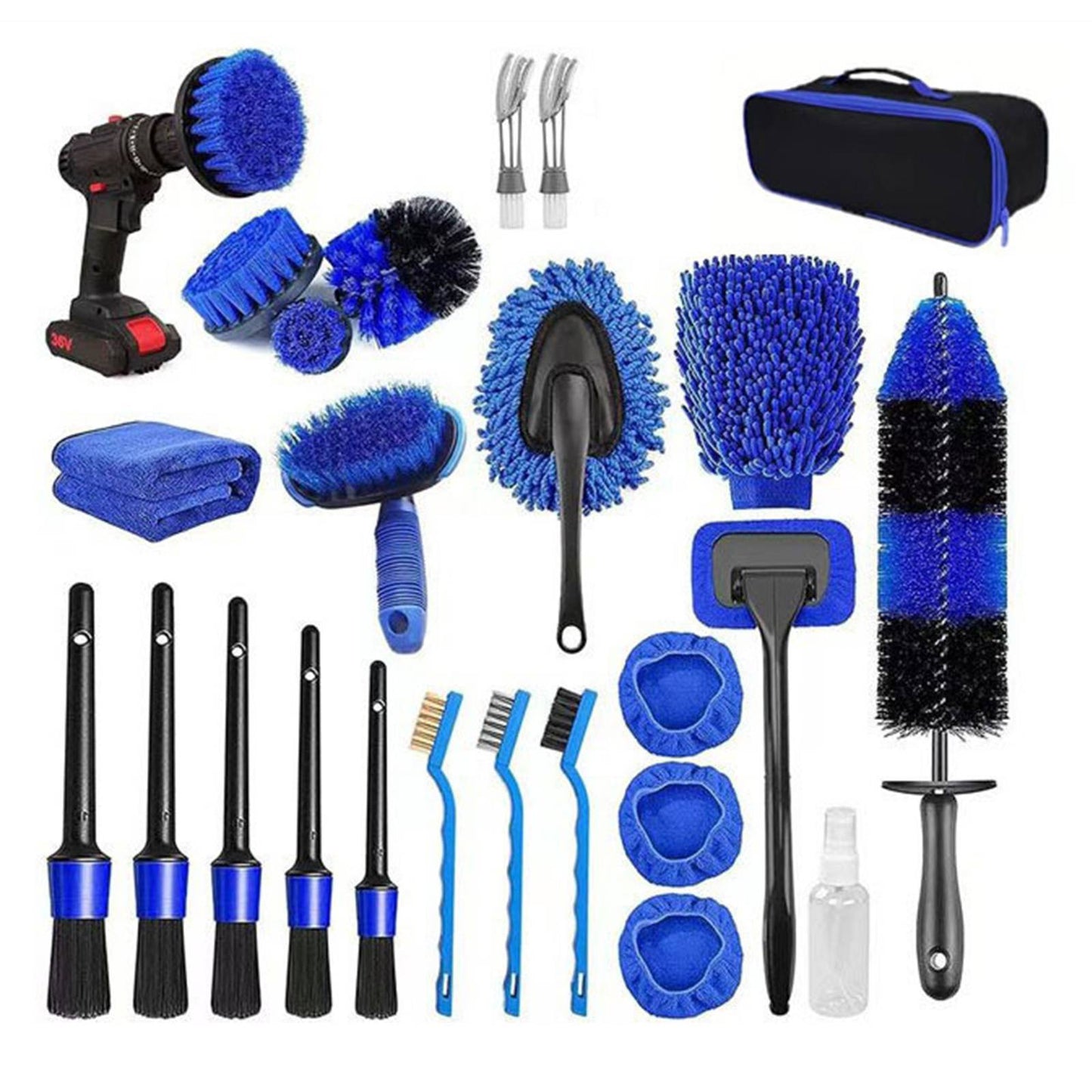26-Piece Car Detailing Brush Set (Drill Not Included) - SAVE 30%