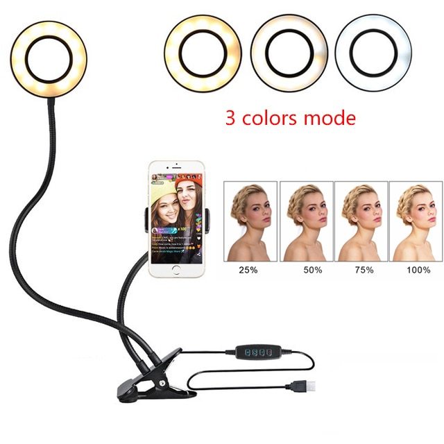 LED Selfie Ring Light for Live Adjustable Makeup Light-8cm Stand - SAVE $10