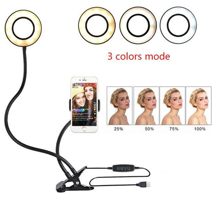 LED Selfie Ring Light for Live Adjustable Makeup Light-8cm Stand - SAVE $10
