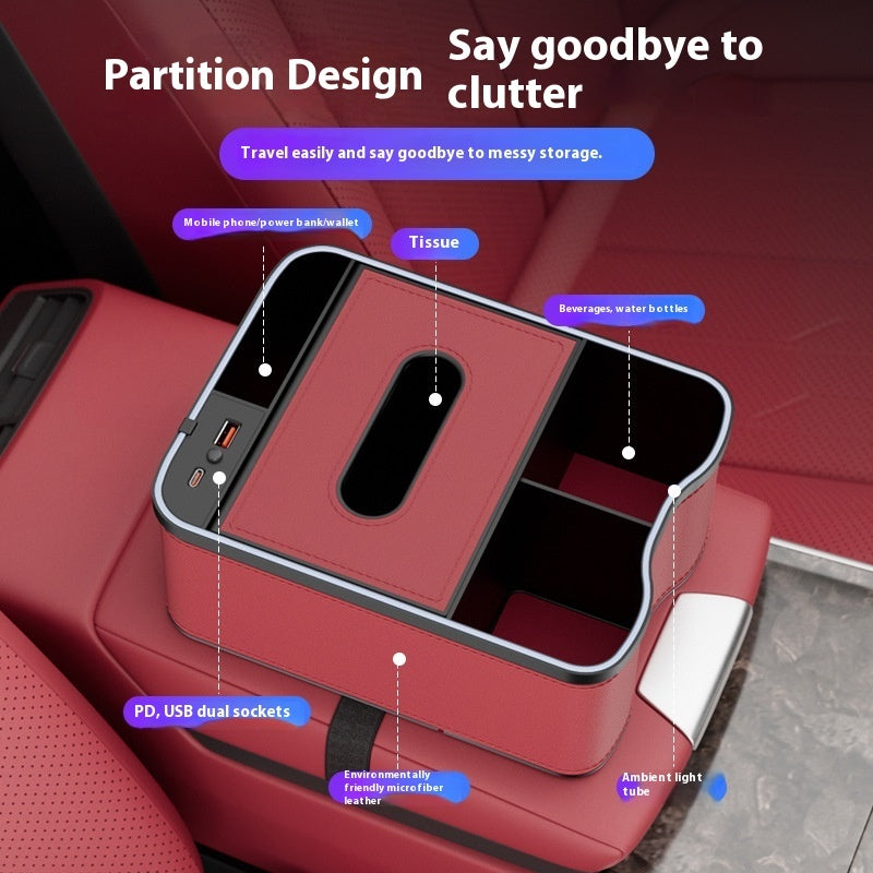 Premium Car Armrest Console Organizer – Multi-Function Storage Solution