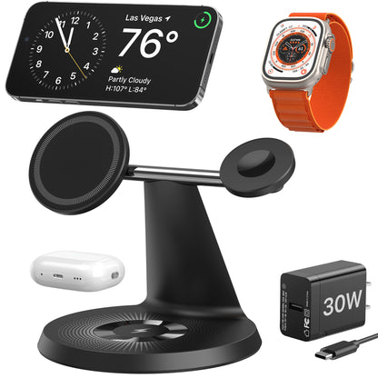 Luxury 3-in-1 MagSafe Charging Stand – Fast, Secure & Stylish - SAVE $83