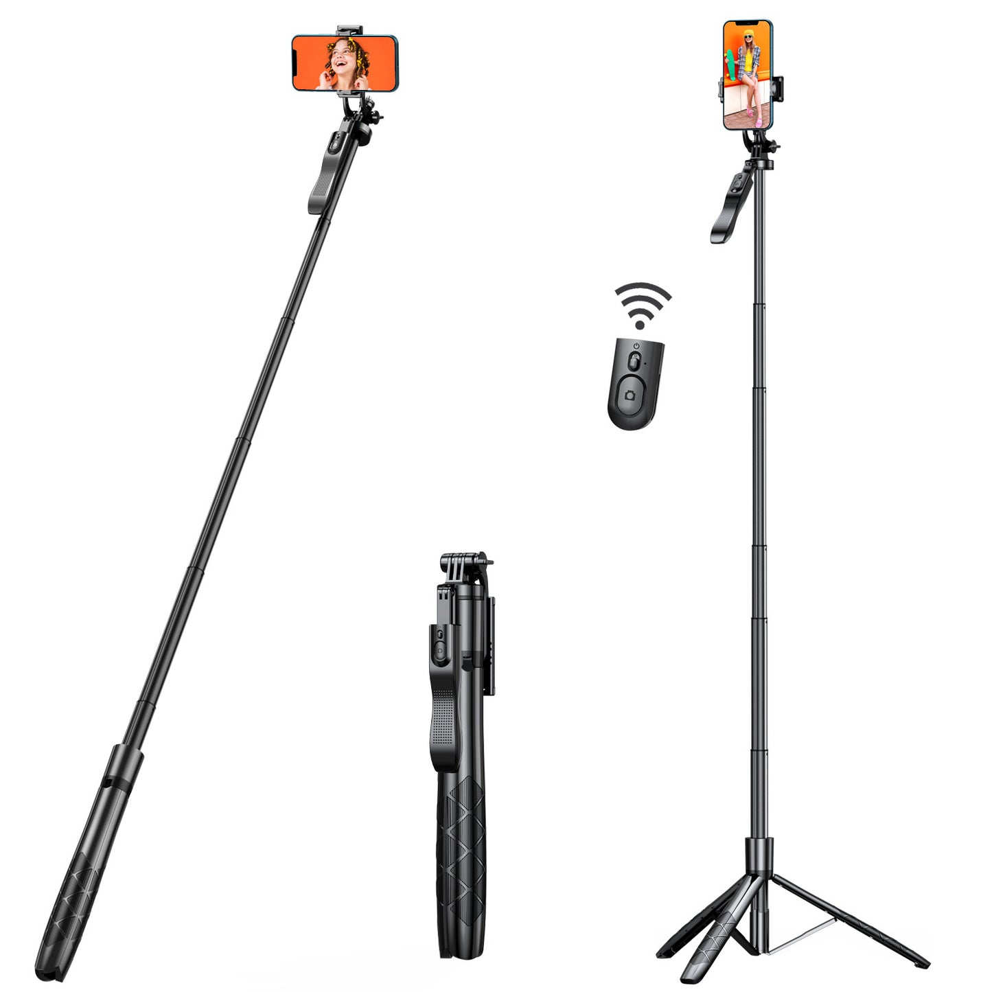 All-in-One 61" Selfie Stick Tripod with Wireless Remote – For iPhone & Android - SAVE $171