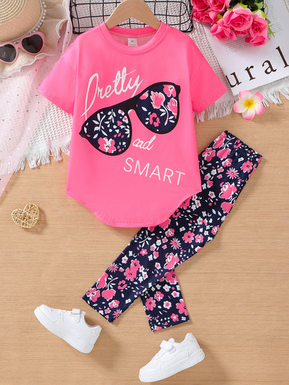 Girls Summer Top & Pants Set – Cute Heat-Print Design | Save 30% Today!