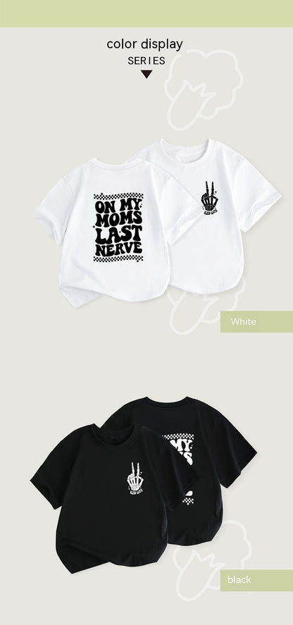 Kids Letter Print Casual Tee – Soft, comfy round-neck design perfect for everyday wear. Save 30% today!