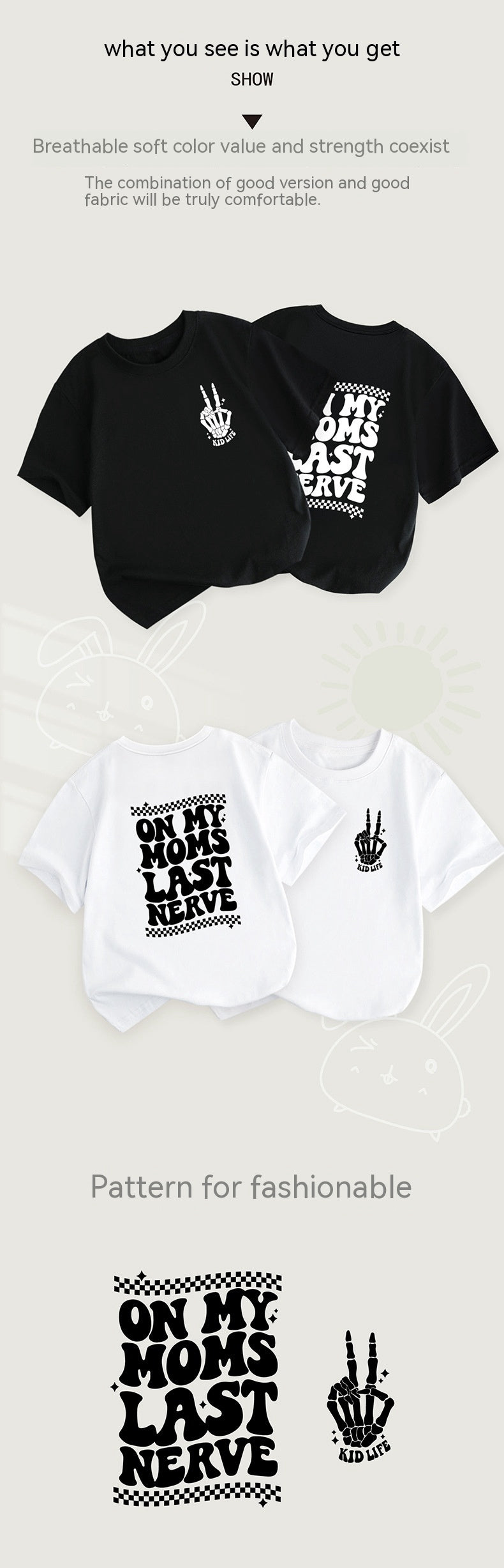 Kids Letter Print Casual Tee – Soft, comfy round-neck design perfect for everyday wear. Save 30% today!