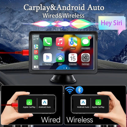 7" Car Entertainment Display – Wireless CarPlay + Android Auto Ready - SAVE UPTO $208