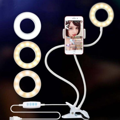 LED Selfie Ring Light for Live Adjustable Makeup Light-8cm Stand - SAVE $10