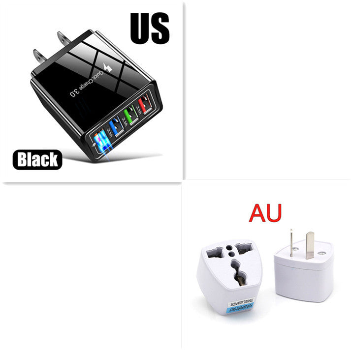 4-Port USB Wall Charger – Fast 5V/3A Output