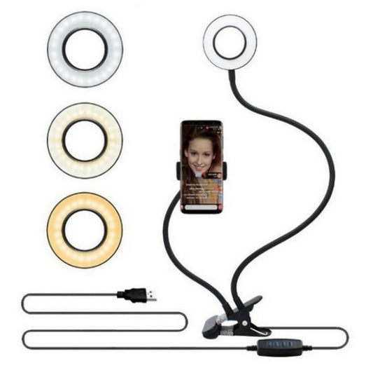 LED Selfie Ring Light for Live Adjustable Makeup Light-8cm Stand - SAVE $10