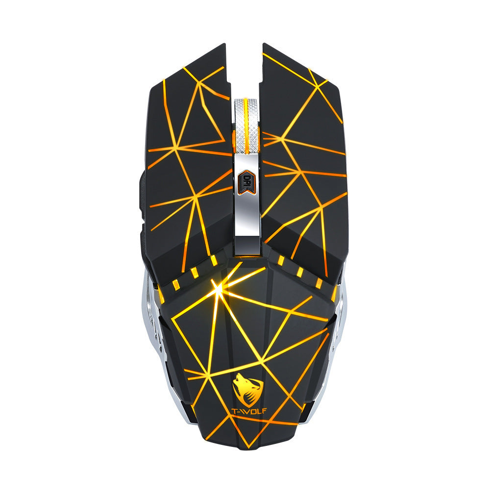 Wireless Silent Charging Gaming Mouse with LED Glow