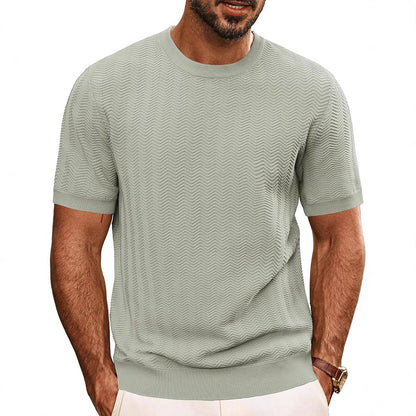 Men’s Summer Breathable Hollow Knit T-Shirt | Save 20% Today!