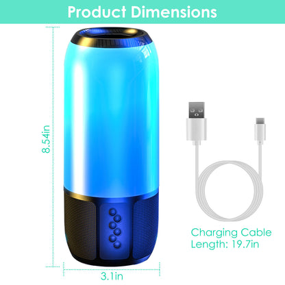 Portable Bluetooth Speaker with LED Lights