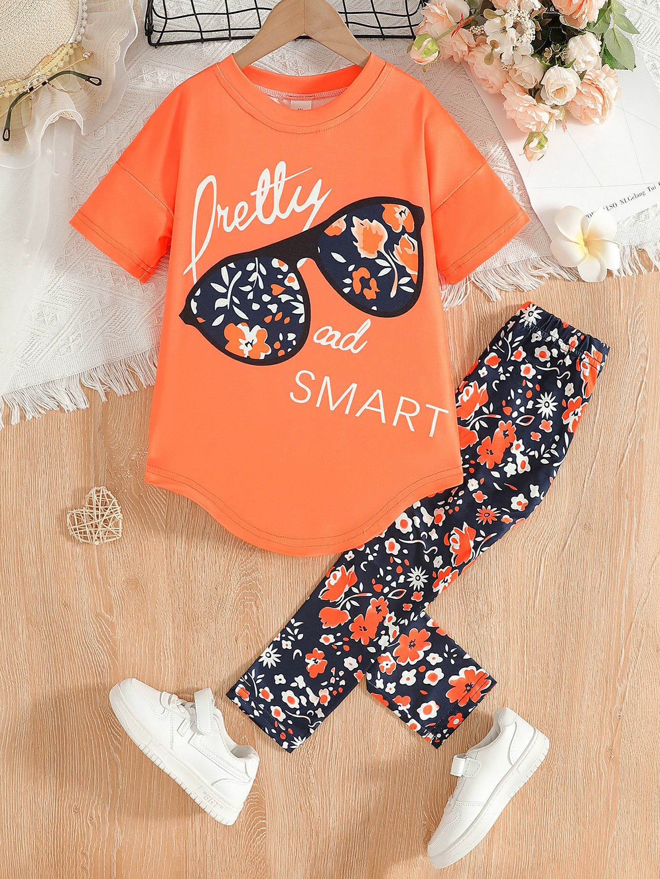 Girls Summer Top & Pants Set – Cute Heat-Print Design | Save 30% Today!