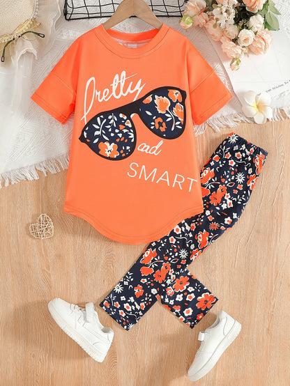 Girls Summer Top & Pants Set – Cute Heat-Print Design | Save 30% Today!