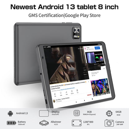 8" Android 13 Octa-Core Tablet (64GB)