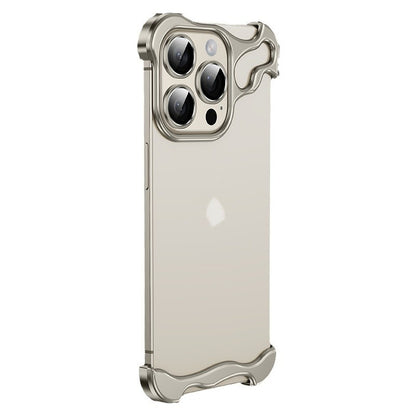 “Metal Corner Shockproof Frameless Phone Case – Anti-Fall Protection”