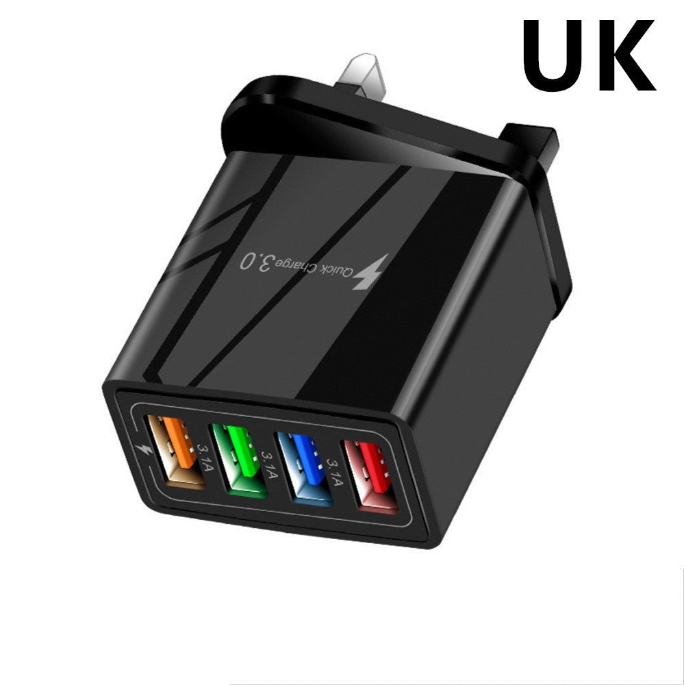 4-Port USB Wall Charger – Fast 5V/3A Output