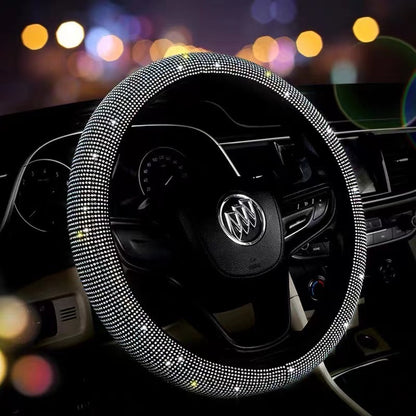 Diamond Bling Ringless Steering Wheel Cover